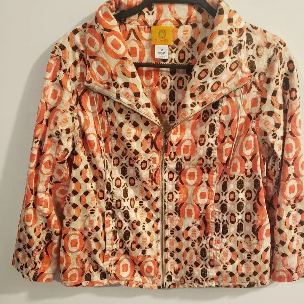 Ruby Rd Print Jacket. Size 12 fits small - Picture 2 of 5
